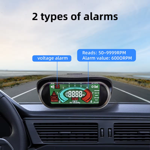 Tacómetro para Auto de 12V 24V con Alarma, Medidor de RPM para Auto, Motocicleta, Camión, Universal para Autos de <span class=keywords><strong>Gasolina</strong></span> y Diésel, <span class=keywords><strong>Precio</strong></span> de Fábrica - Product Image 2