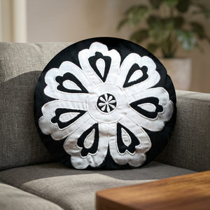 Coussins de méditation Patchwork Broderie Look Différent Motif Coque de sarrasin Remplissage Coussin durable - Product Image 3