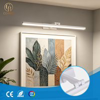 Éclairage de salle de bain, applique murale moderne en nickel, lampe de chevet, lampe de galerie, lampe d'hôtel IP44