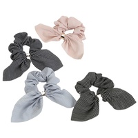 Neue japanische Hasen ohr Chiffon Metall Schnalle Streifen Dickdarm Ring Haarring weibliche OL vielseitige Accessoires