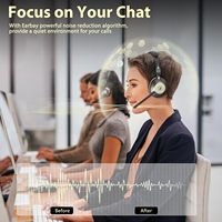 Meilleure vente nouveau casque OEM casque sans fil avec microphone casque de bureau ENC pour centre d'appel binaural