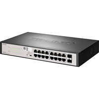 Switch Inteligente PoE+ Gigabit de 16 Puertos TP-Link TL-SG2218PE 250W Económico, 2x SFP Uplink, Gestión Remota L2 VLAN/QoS/Cloud