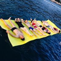 Tapis flottant en mousse XPE à 3 couches, résistant aux déchirures, enroulable, pour lac, piscine, yacht, océan, loisirs aquatiques en plein air