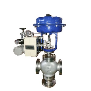 Vanne à globe pneumatique Covna à diaphragme, trois voies, régulatrice, avec actionneur multi-ressorts, pour contrôle hydraulique et réduction de pression - Product Image 1