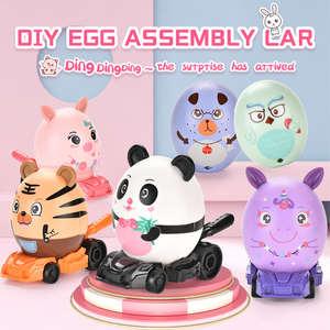 Logo personnalisé en gros OEM drôle mystère boîte aveugle <span class=keywords><strong>jouet</strong></span> oeuf assemblage voiture à friction en plastique véhicule - Product Image 2