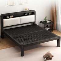 Prix de Gros Meubles de Chambre Confortables Lits en Métal à Cadre en Acier Carbone avec Rangement