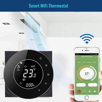 Termostat Fan Coil, Pengontrol Suhu AC Sentral Digital LCD, Mode Otomatis Pendingin dan Pemanas