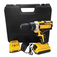Taladro de Impacto Multifuncional de Litio de 21V para Uso Doméstico/Industrial, con Doble Velocidad Ajustable, Mandril de 10mm + Juego de Herramientas