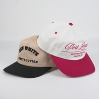 Unisex tweekleurige zachte top vijfdelige puur katoenen baseballcap, aangepaste borduurlogo, hoogwaardige groothandel