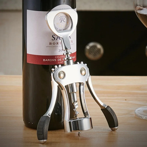 Tire-bouchon professionnel en acier inoxydable pour vin rouge, type Ah-So à deux ailettes, ouvre-bouteille, tire-bouchon de serveur - Product Image 6