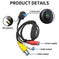 Sensor CMOS IMX323 1080P Kamera Mini AHD 15x15mm Lensa Fisheye Sudut Lebar 160 Derajat Kamera Analog CCTV Keamanan Dengan Audio