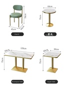 Meubles de salle à manger commerciaux modernes et minimalistes en PU pour salons de thé – Ensembles table et chaises – Banquettes et canapés personnalisables