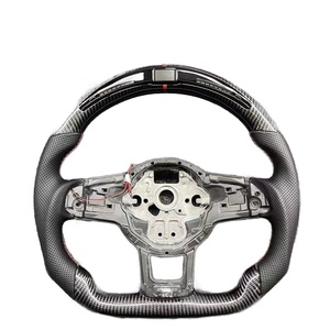Volant en fibre de carbone pour Volkswagen Golf 7 GTI, couvre-volant de mise à niveau - Product Image 1