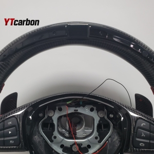 <span class=keywords><strong>Volante</strong></span> YTcarbon para CLA CLA45 <span class=keywords><strong>AMG</strong></span> C117 X117, Nuevo, Estilo Racing, Fibra de Carbono Forjada Real, Gamuza Italiana, con Calefacción - Product Image 4