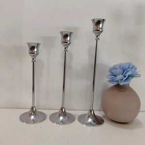 LANJO Bougeoirs coniques de luxe en laiton, chandeliers modernes en métal doré pour centres de table de mariage, décoration de table durable et de haute qualité - Product Image 4