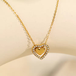 Collana con Ciondolo a Cuore in Acciaio Inossidabile per Donna 2025, Regalo Romantico per <span class=keywords><strong>San</strong></span> <span class=keywords><strong>Valentino</strong></span>, <span class=keywords><strong>Gioielli</strong></span> alla Moda - Product Image 4