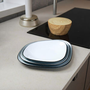 Plaque de mélamine colorée de luxe personnalisable design extraterrestre plat incassable avec logo de protection de l'environnement en plastique - Product Image 2