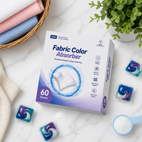 Feuilles anti-décoloration écologiques jetables pour le lavage du linge, bloquant les molécules libres et évitant le transfert de couleur sur les vêtements