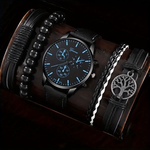 192014 <span class=keywords><strong>Orologio</strong></span> al Quarzo Casual da Uomo e Set di Braccialetti con <span class=keywords><strong>Albero</strong></span> <span class=keywords><strong>della</strong></span> <span class=keywords><strong>Vita</strong></span>, Scelta Ideale per Regali - Product Image 3