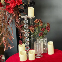 Support de présentation de fleurs pour centre de table de mariage et de la Saint-Valentin LANJO, moderne, en acrylique noir, de haute qualité, durable et incassable
