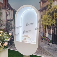Luxueux Support Métallique Détachable pour Livre d'Or Audio Cabine Téléphonique pour Mariages, Fêtes et Événements