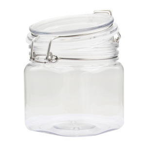 Jarra de Plástico PET Hermética de 500 ml con Cierre de Acero Inoxidable Irrompible para Mermelada, Venta al Por Mayor - Product Image 2