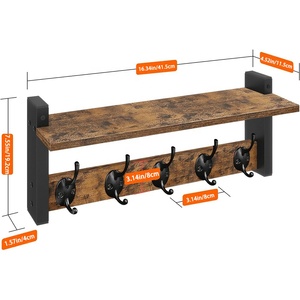 Étagère murale en fer de 41 cm, directement de l'usine, pour la décoration du salon, support de présentation, porte-clés d'entrée, rangement de salle de bain - Product Image 2