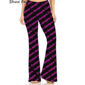 <strong>Women</strong> Sweet Cottagecore Floral Flare Pants High Waist Bell Bottom Leggings Dainty Pink Flower Pattern Yoga <strong>Trousers</strong> Lounge - Product Image 4