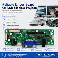 Carte de commande d'écran LCD VGA M.RT2270C.806 1920x1080 double LVDS 12V pour panneau LCD TFT