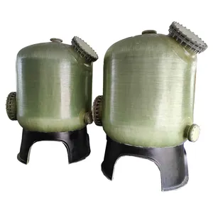 Tanques de tratamiento de agua de fibra de vidrio con alcantarilla FPR Tanque de filtro de agua mirilla para sistema de RO industrial Suavizadores de agua GRP