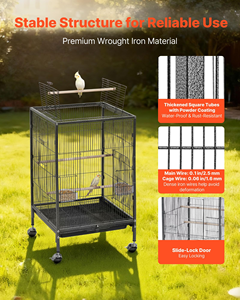 Wholesale High Quality Quadrate Vertical Type Parrot Bird Cage Multi-functional Pet House for Breeding Playing Rest Amusement - Product Image 3