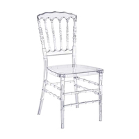 Chaise moderne simple transparente en plastique Chaises de mariage en plein air assemblées de haute qualité
