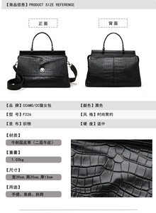 Bolsos de Mujer de Cuero Genuino a la Moda, Bolso de Hombro Cruzado, Bolso de Mano para Damas - Product Image 2