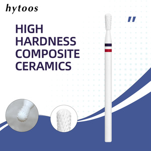 HYTOOS Embouts de ponceuse à ongles en céramique composite blanc nacré de 2 mm, haute dureté, embout professionnel pour ponceuse électrique, pour nettoyer les cuticules, enlever le gel et l'acrylique - Product Image 1