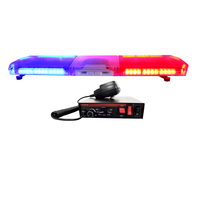 Nouvelle barre lumineuse d'avertissement d'urgence LED rouge et bleue avec sirène, 8000 lumens, 12V/24V pour ambulance et camion de pompiers