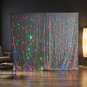 Heavy Duty Velvet <b>Star</b> Curtain <b>LED</b> RGBW Backdrop for Outdoor and Indoor Event Stage - Product Image 4
