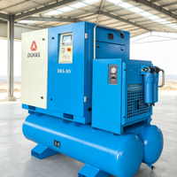 Compresseur d'air à vis quatre-en-un facile à installer avec moteur lubrifié refroidi par air pour une intégration intelligente