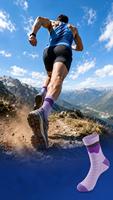 Chaussettes de sport Coolmax personnalisées pour la course à pied, anti-ampoules, évacuant l'humidité, à compression, pour l'automne, la randonnée et le sport