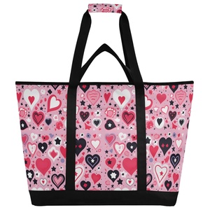 Custom logo Portable Lunch Bag Food Thermal Tote Shopping Lunch Cooler Bag Insulated Picnic Bag with Strap - Product Image 1