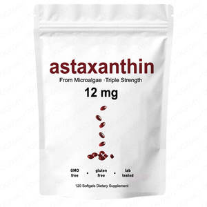 Suplemento Alimenticio de Alta Pureza al por Mayor, Extracto de Algas Rojas, Astaxantina en Cápsulas Blandas, Sin GMO, Sin Gluten, Antioxidante - Product Image 1