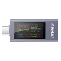Baru KWS-2303C DC 4-30V 0-12A Tampilan Digital Tegangan Ammeter Detektor Meter Daya Antarmuka Tipe C Presisi Tinggi Kelas 0.1