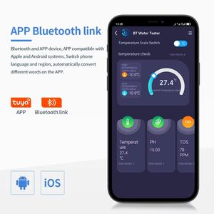 <span class=keywords><strong>5</strong></span> <span class=keywords><strong>In</strong></span> <span class=keywords><strong>1</strong></span> Digitale Ph Meter Met Blue Tand Water Kwaliteit Pen Ec Tds Zout Sg Temperatuur Watertester Voor <span class=keywords><strong>Aquarium</strong></span> Hydrocultuur Zwembad - Product Image 5