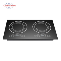 Table de cuisson à induction encastrable double zone, double brûleur, vitrocéramique, commande tactile, écran LED, appareils de cuisine