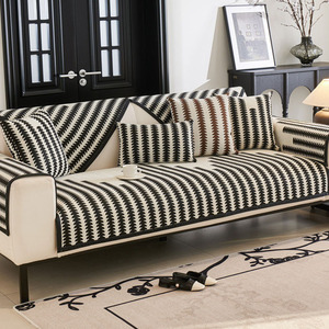Venta al por mayor nórdico simple Chenille cuatro estaciones Universal sofá cojín fila recta 3 asientos sofá antideslizante sofá cubierta manta <span class=keywords><strong>de</strong></span> tela - Product Image 3