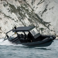 Bateau semi-rigide gonflable en aluminium de 28 pieds (RIB) pour la recherche et le sauvetage, à vendre