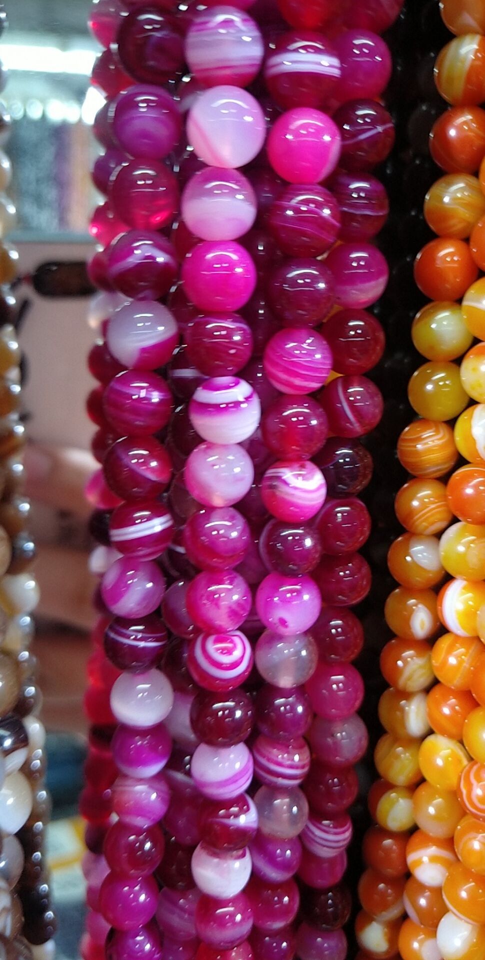 Wholesale Stone Beads Blue Stripe Agate Stone Beads Banded Crystal for Jewelry Making