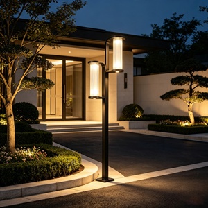 Lampadaire LED extérieur moderne pour aménagement paysager, jardin, parc, rue, résistant à l'eau, pour espaces publics - Product Image 5
