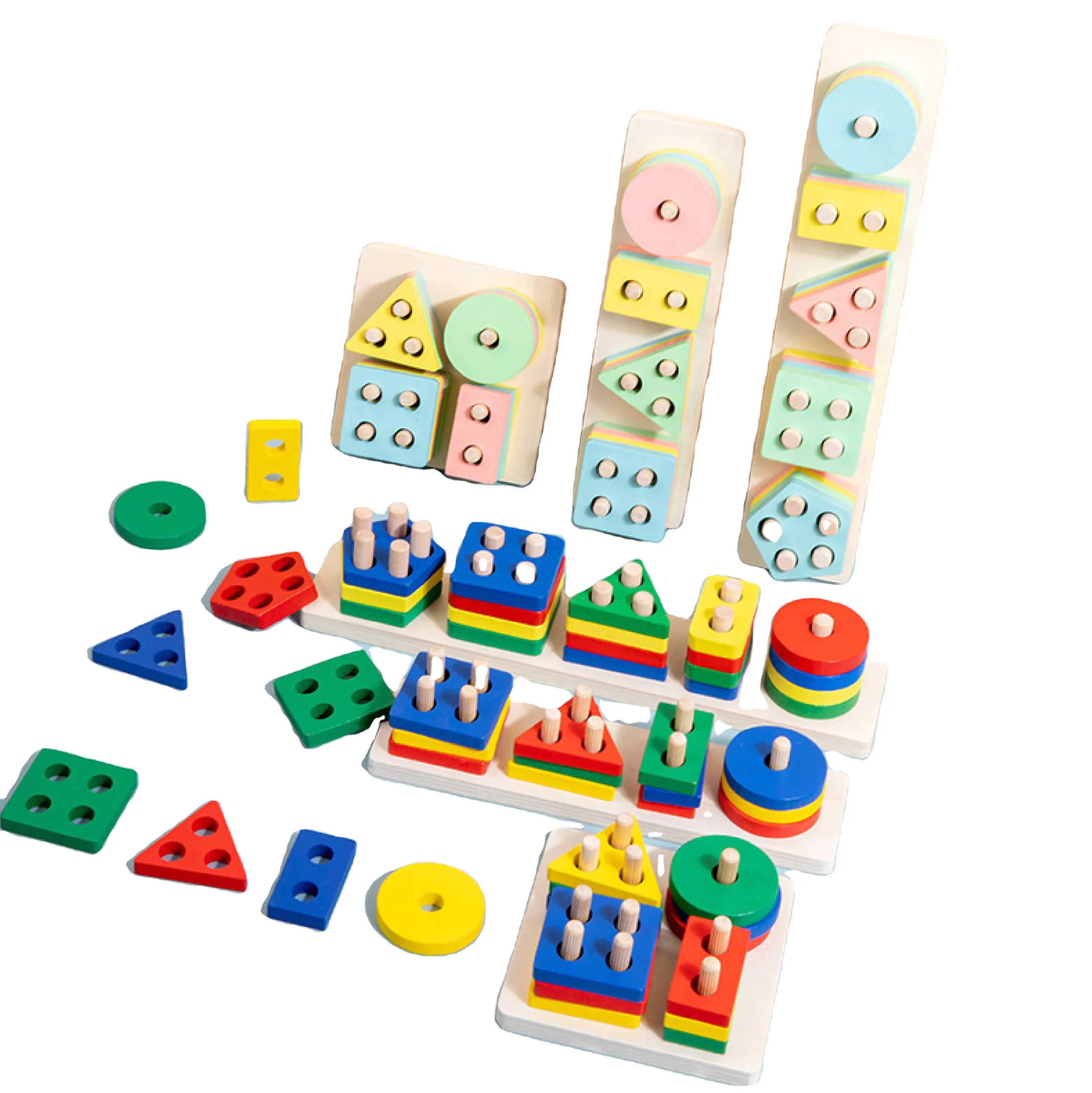 Tableau géométrique éducatif Montessori Puzzle pour les tout-petits de 12 mois et plus