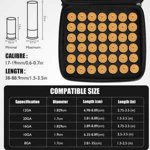 Caja de Almacenamiento de Munición Redonda para 56 Cartuchos, Compatible con Calibres 12GA, 20GA, 16GA, 10GA, 8GA, Funda para Cartuchos, Bolsa para Munición de 9mm - Product Image 3