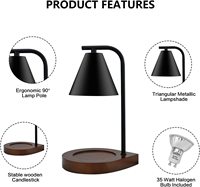LBR – bougie électrique à Base de bois, chauffe-cire, lumière de fusion, aromathérapie créative, lampe chauffante pour bougies parfumées, Ajustable